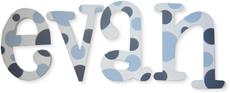 Blue Polka Dot Whimsical Letters