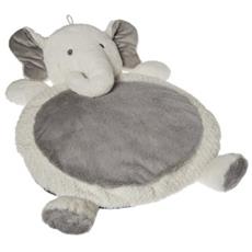 Grey and White Elephant Baby Mat