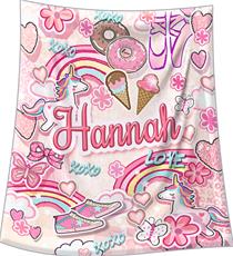 Baby Print Blanket Fun Unicorn Pink