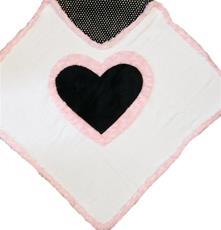 Black and White Heart Infant Hooded Towel