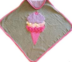 Ice Cream Cone Hooded Infant Towel