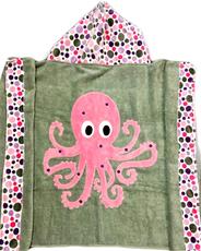 Girl Octopus Toddler Towel Mod Dot