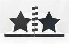 Star Bookends Black and White