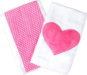 Heart Burps with Hot Pink Dots