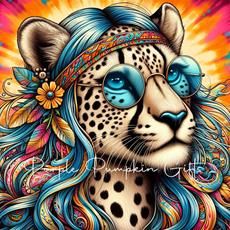 Canvas Print Hippie Cheetah
