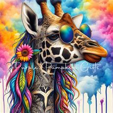 Canvas Print Hippie Giraffe 3