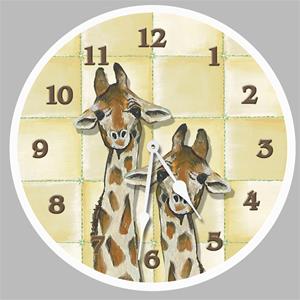 Giraffe Painted Clock
