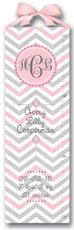 Pink and Grey Chevron Growth Chart