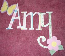 Connected Letters - Amy's Butterfly Garden