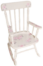 Pink Roses Rocking Chair