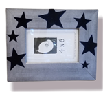 4x6 Stars Picture Frame Silver