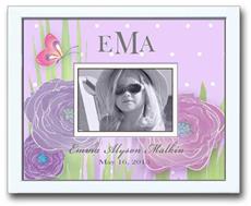 Personalized Photo Frame - Butterfly Garden Lilac