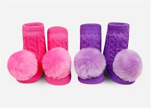 Pom Pom Rattle Sock Set Purple