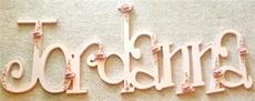 Connected Shabby Chic Letters Pink and Gold