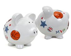 Sports Personalized Piggy Bank