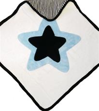 Black and White Star Infant Hooded Towel