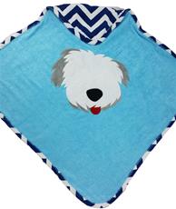 Doggie Infant Towel on Blue