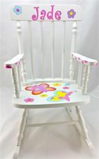 Bright Butterflies Personalized Rocking Chair