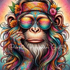 Canvas Print Hippie Monkey