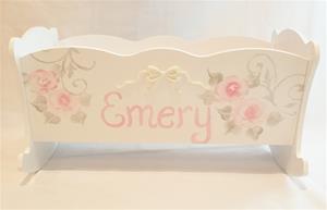 Doll Cradle - Damask and Roses