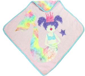 Mermaid Hooded Infant Towel - Pastel Tie Dye