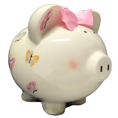 Butterfly Personalized Piggy Bank for Girls
