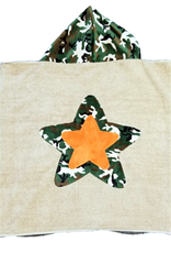 Camo Star Toddler Hooded Towel