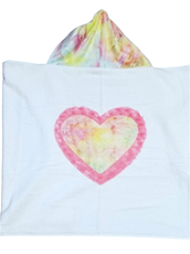 Heart Pastel Tie Dye Toddler Towel