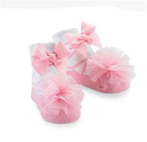 Tulle Puff Baby Socks Pink