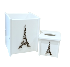 Waste Basket and Tissue Cover Eiffel Tower