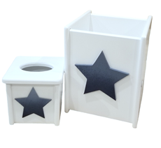 Waste Basket and Tissue Cover Ombre Star