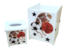 Waste Basket and Tissue Cover Sports